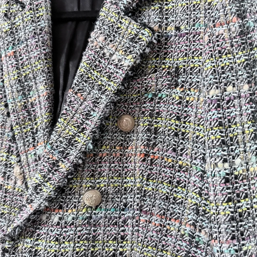 Generation love Eliza tweed double breasted blazer in "rainbow" size L - Picture 6 of 10